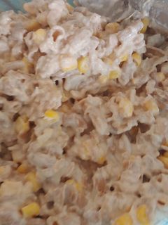 Una foto de Ensalada De Coditos Con Atún #version2 de la# ensalada de codito con jamón 1😋😋