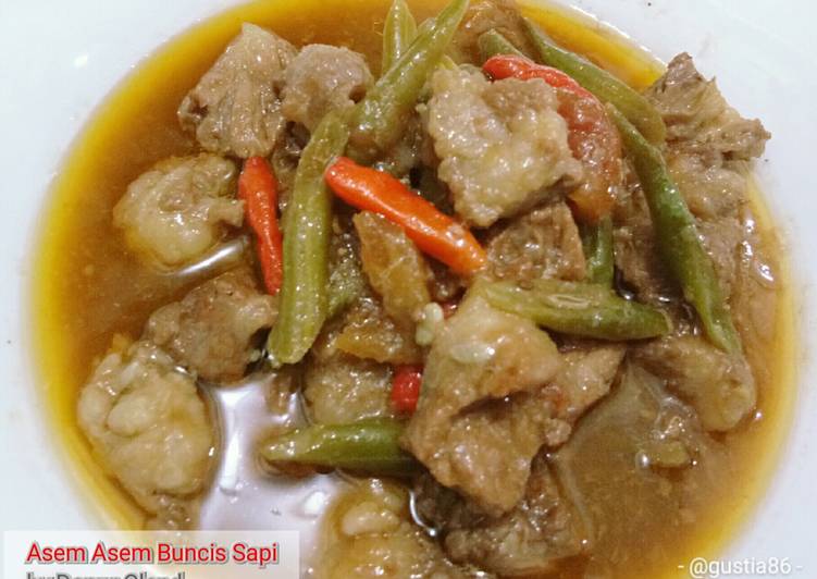 Asem Asem Buncis Daging