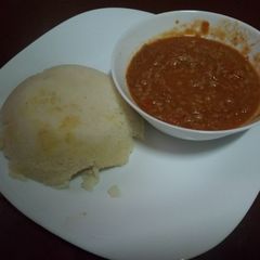 A picture of Ugali & sossi mince stew #jikonichallenge.