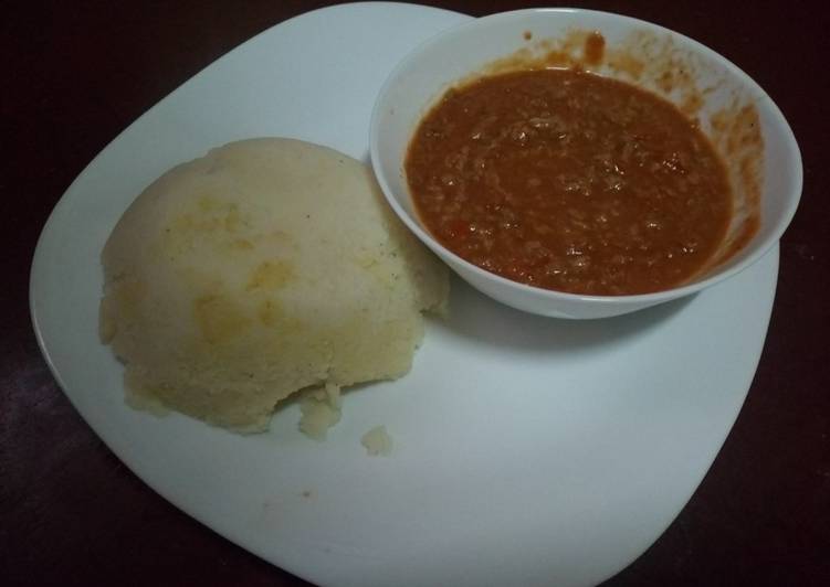 Easiest Way to Blends Perfect Ugali &amp; sossi mince stew #jikonichallenge