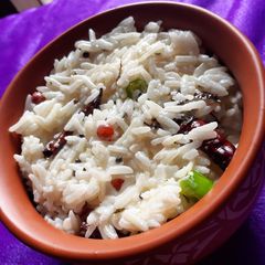 Curd rice (Thayir Sadham) A picture of Curd rice (Thayir Sadham).