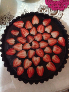 Foto resep No Bake Strawbery Chocolate Tart