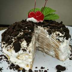 Oreo Mille Crepes রেসিপির প্রধান ছবি