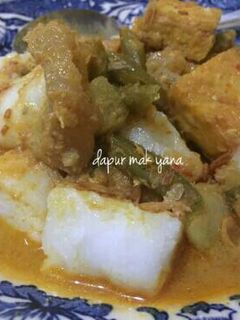 Foto resep Lontong Sayur (gulai tahu + buncis + labu siam)