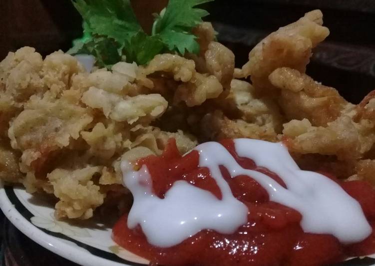 Resep #Resepbaruku jamur krispy saus merah putih mioys, Menggugah Selera