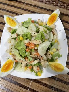 Hình của món Salad bánh mì.