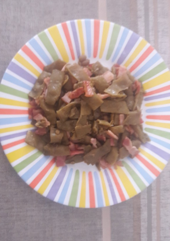 Una foto de Judías verdes con bacon