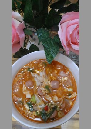 Foto resep Seblak sosis telur dimsum