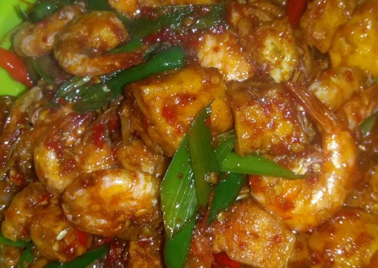 Tahu udang saos tiram