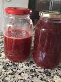 Mermelada de fresas y manzanas