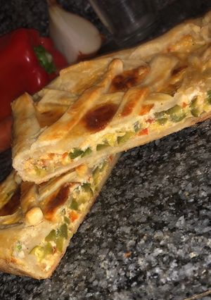 Una foto de Tarta de zapallitos, masa casera!