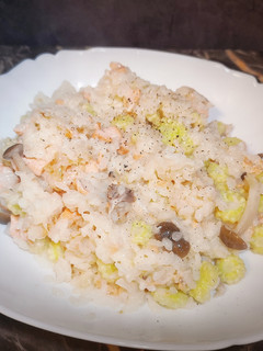［電子鍋］奶油鮭魚燉飯 的食譜成品照片