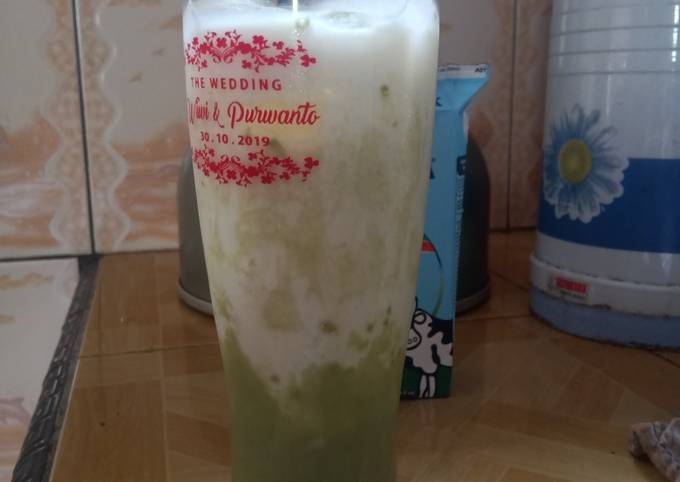 Resep Milky macha daily squash Anti Gagal