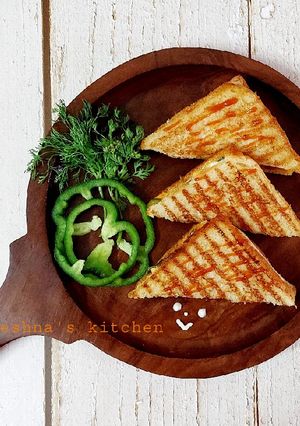 A picture of Cheesy Chicken Salami Sandwiches.