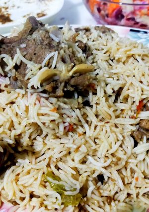 A picture of Mutton yakhni pulao.