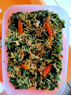 Foto resep Tumis Daun Pepaya Kangkung + Bunga Pepaya