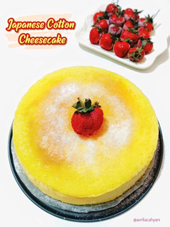 Foto resep Japanese Cotton Cheesecake (Au Bain Marie Method)