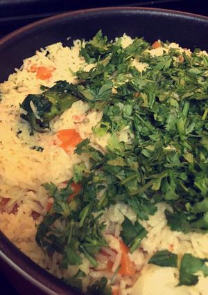 صورة لوصفة رز بالخضار 🥘