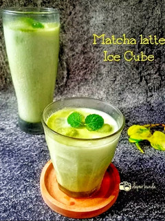Foto resep Matcha latte ice cube