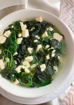 Foto resep Sup Miso Bayam