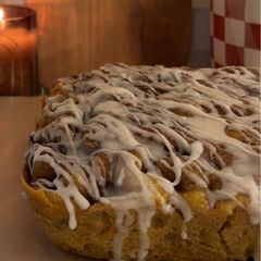 A picture of Pumpkin Cinnamon Roll Focaccia.