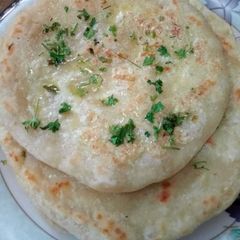 A picture of Homemade naan.