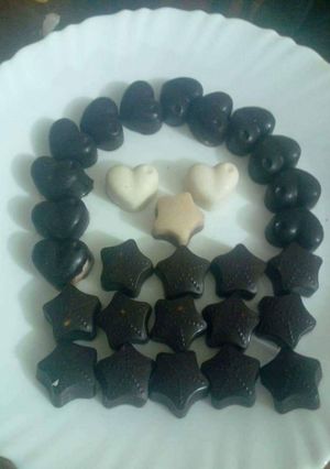 A picture of Homemade chocolates.