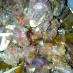 A picture of White yam/pepper soup.