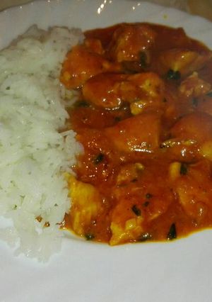 Una foto de Pollo al curry