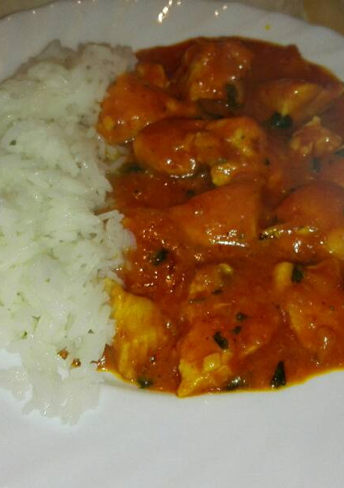 Una foto de Pollo al curry