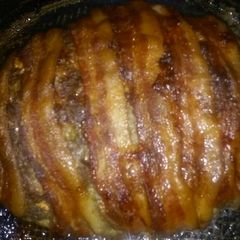 A picture of Bacon Wrapped Herbed Meatloaf.