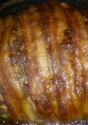 A picture of Bacon Wrapped Herbed Meatloaf.