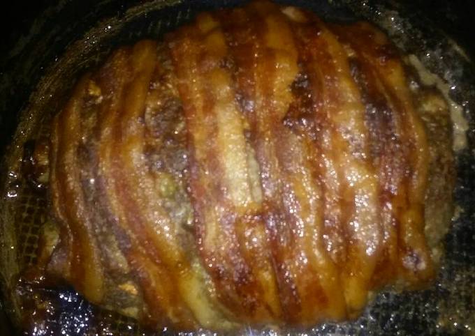 Easiest Way to Prepare Appetizing Bacon Wrapped Herbed Meatloaf