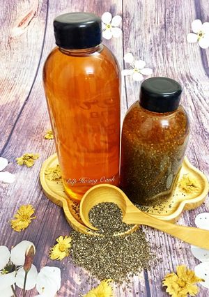 Hình của món Trà Bông Cúc Hạt Chia.