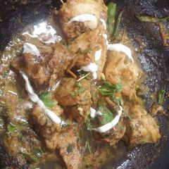 Chicken white karhai with cream A picture of Chicken white karhai with cream.