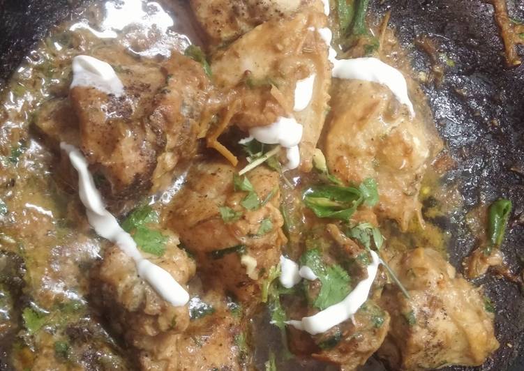 Simple Way to Prepare Quick Chicken white karhai with cream