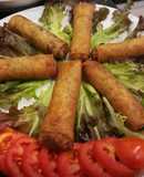 Vegetarian Spring Rolls with Cabbage and Glass Noodles
