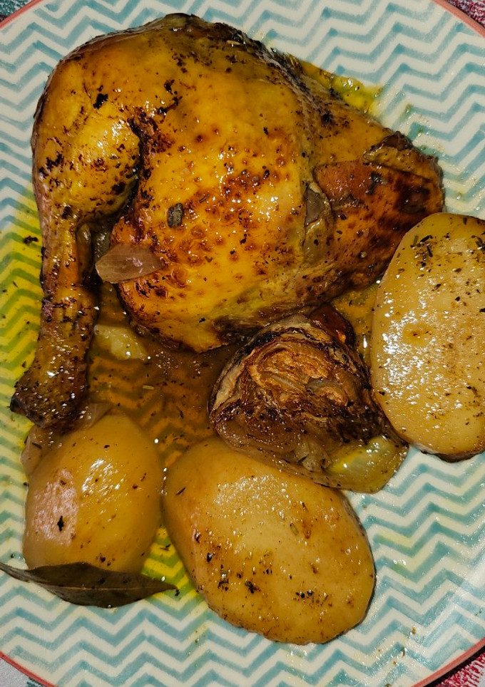 Una foto de Pollo al horno