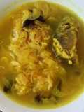 Ikan Tombro Masak Kuning with Banana Steam/Batang Pisang