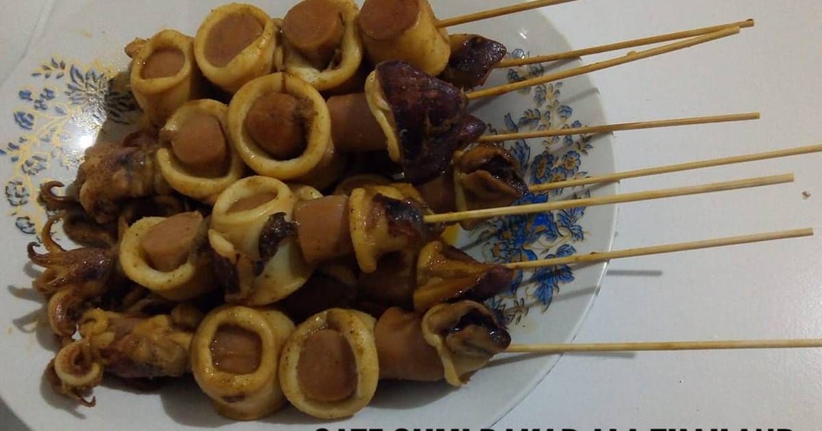 Resep Sate Cumi Bakar Ala Thailand Oleh Selera Ummi Cookpad