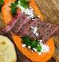 Easy Way Make Recipe Miyazakigyu Wagyu Strip Steak with Romesco Sauce that is Delicious, Addictive}