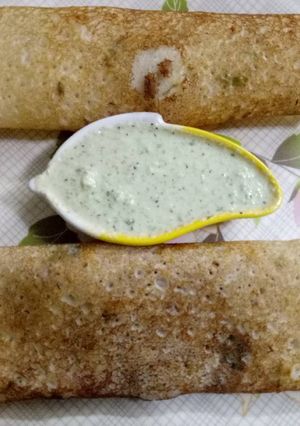 A picture of Sama & sago dosa (Navratri vrat special).