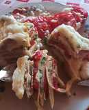 Torre Napolitano con salsa de aceitunas