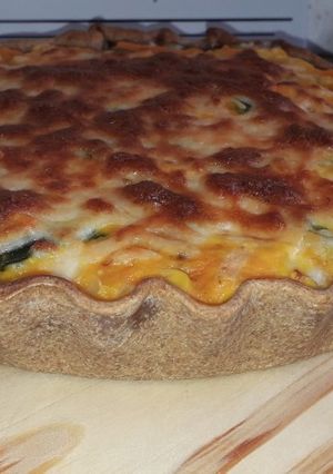 Una foto de Tarta de zapallitos, calabaza y choclo