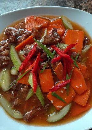 Foto resep Ayam asam manis terung
