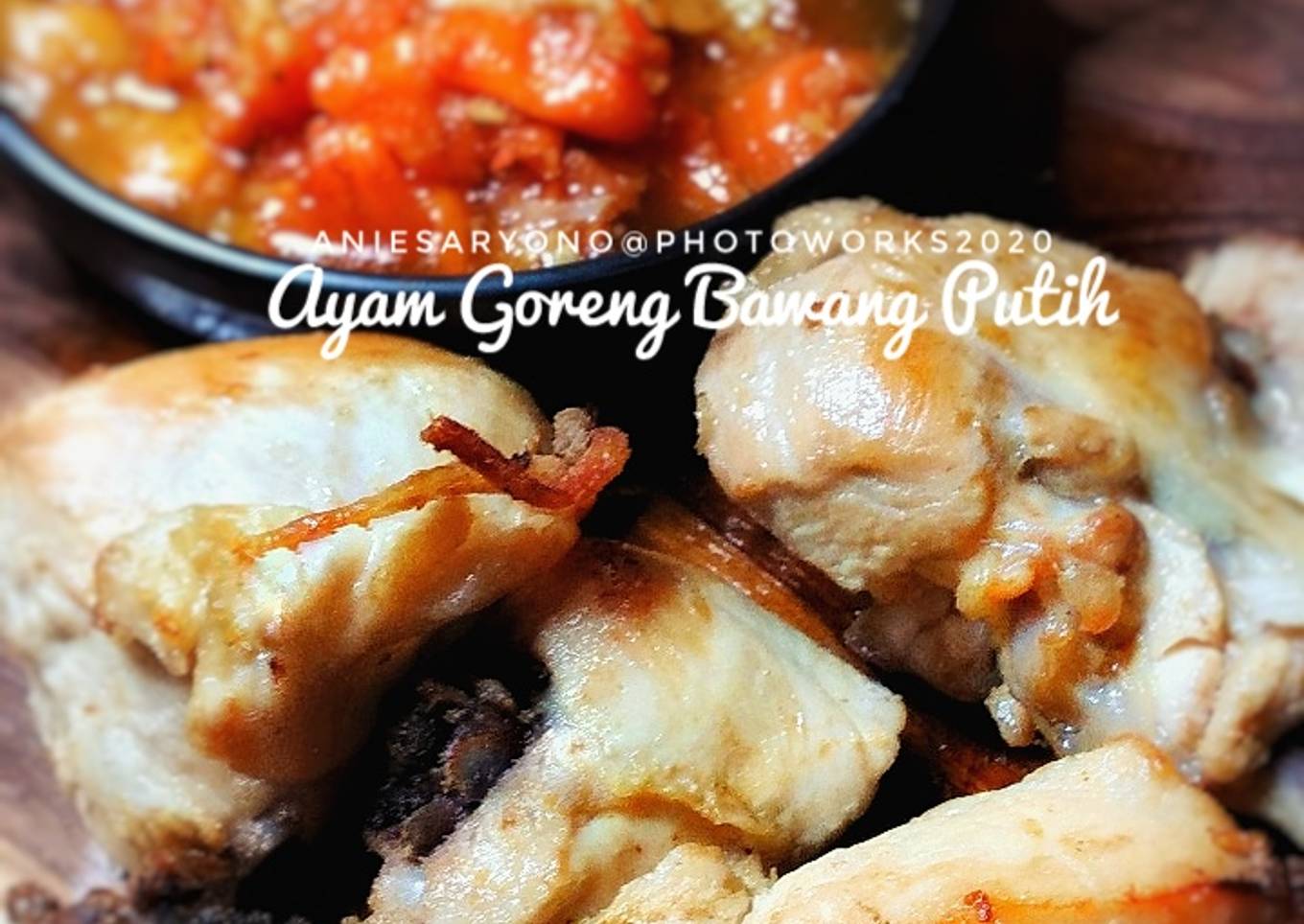 Ayam Goreng Bawang Putih + Sambel Bawang