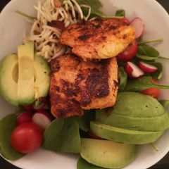 A picture of Salmon steaks.