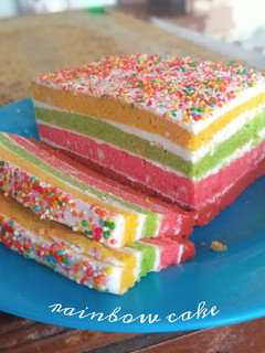Foto resep Rainbow cake kukus