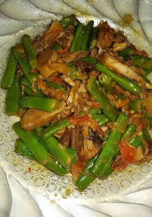 Foto resep Tumis buncis sosis ebi enak maknyus