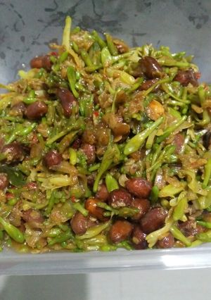 Foto resep Bunga Pepaya Teri Kacang